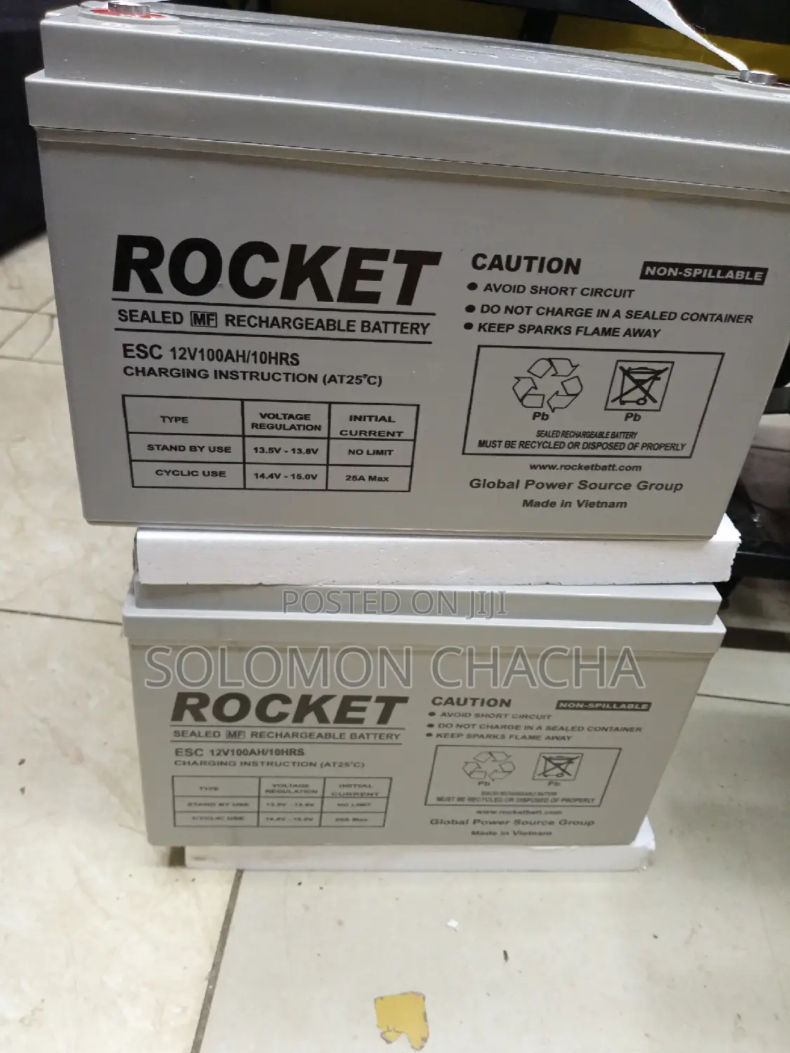 Rocket 100ah Backup Dry Cell Battery