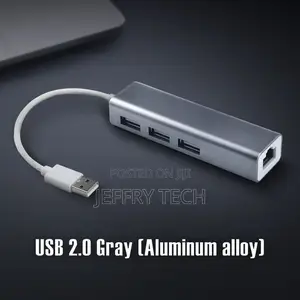 USB Hub 2.0 3 Ports to RJ45 10/100mbps Lan Network USB Ether