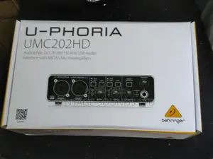 2ch Behringer Umc202hd Studio Soundcard