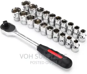 1/2-Inch Ratcheting Socket Wrench Set - Metric