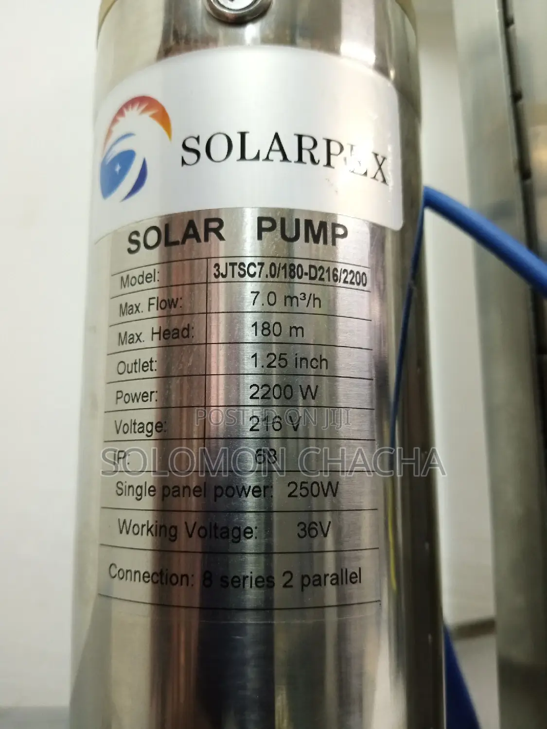 Solarpex Submersible Solar Pump Head 180m