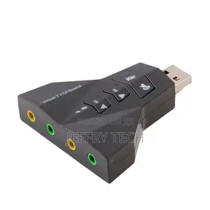 Virtual 7.1 Audio Sound Card Adapter Mic 3.5mm USB Speaker B