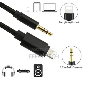 Lightning to 3.5mm Audio Cable Male AUX Stereo Wire Adapter