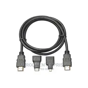 Generic HDMI Cable 3 In1 Adapter - Black