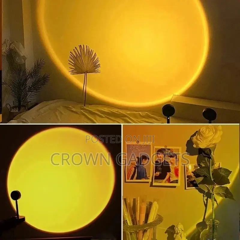Romantic Sunset Halo Floor Lamp USB Lamp