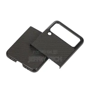 Carbon Fiber Case for Samsung Galaxy Z Flip3, Black