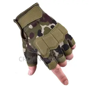 Men's Tactical Hard Knuckle Half Finger, Type:Medium