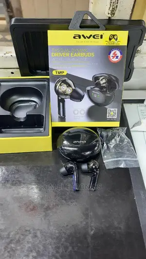 Awei Dual Dynamic Earbuds With Charging Case .