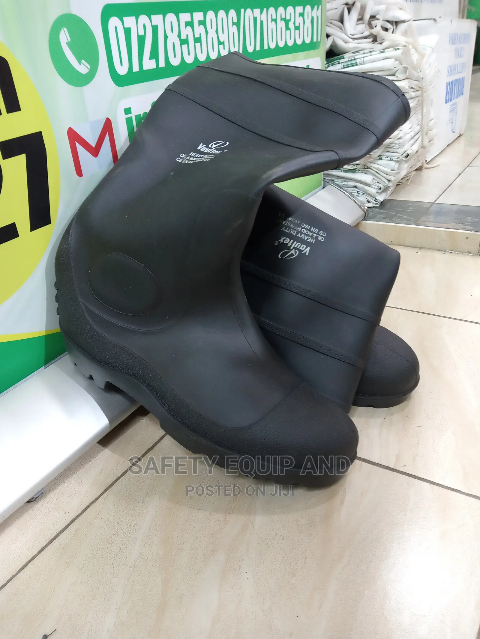 Long Quality Rubber Sole With Steel Gumboots