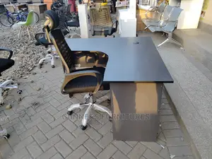 L Shaped Office Desk and Chair.