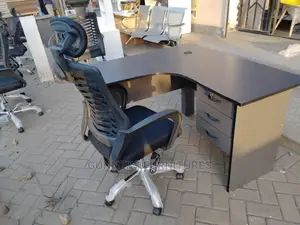 L Shaped Desk and Chair.