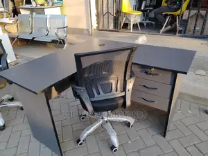 L Shaped Desk and Chair.