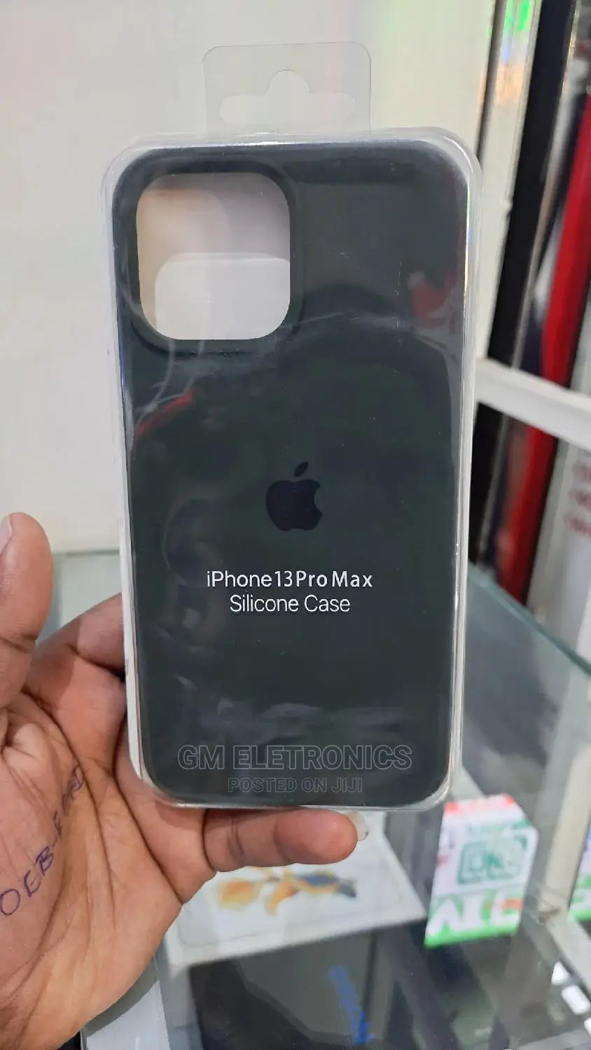 iPhone 13 Pro Max Green Silicone Case.