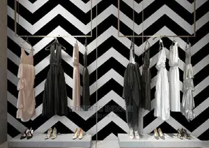 Zigzag Black and White Wallpaper
