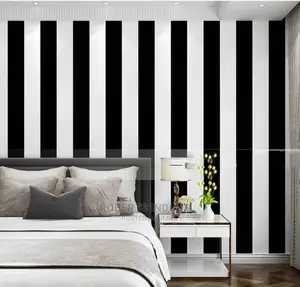 Black and White Lined Wallpaper