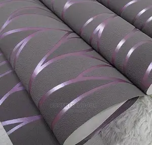 Grey and Purple Floral Wallpaper