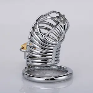 Stainless Steel Penis Lock Cage Chastity Male Adult Sex Toy