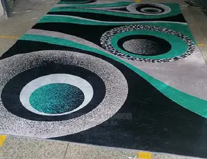 Black and Turquoise 3d Carpet
