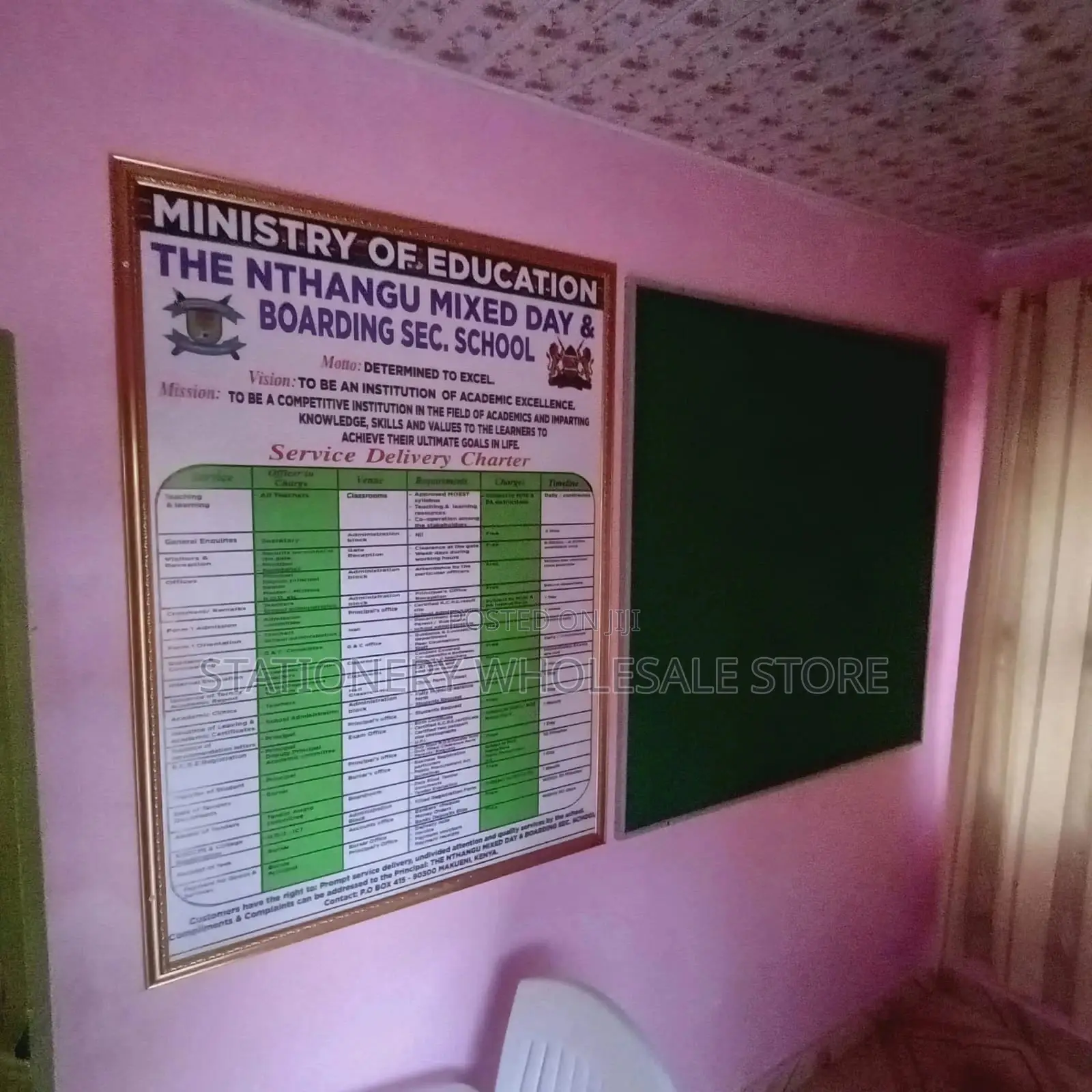 Service Delivery Charter Board 4ftx4ft