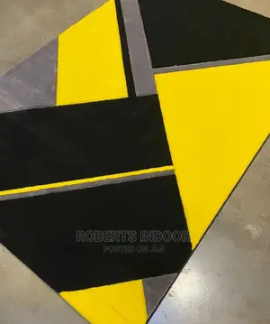 7*10 Black and Yellow Elegant Paris Carpet
