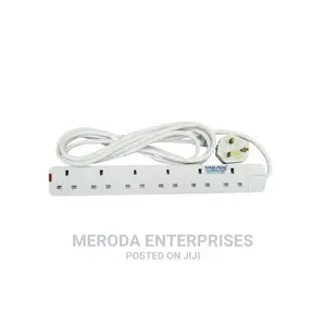 Power King 6 Way Extension Cable - White