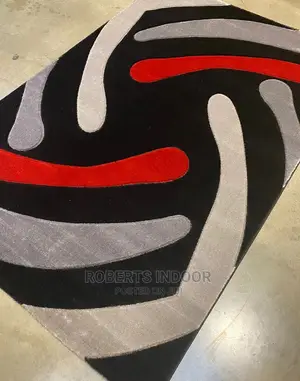 Black and Red Elegant Paris Carpet