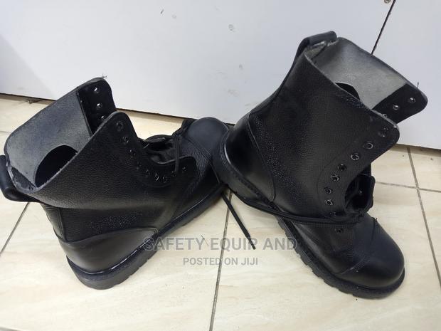 Long Cow Leather Safety Boots for Guards