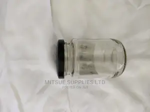 A Box of 56 Jam/Storage Jars- 200grams With Black Lids