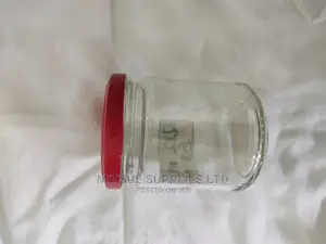 A Box of 90 Jam/Glass Jar- 212ml With Red Lids