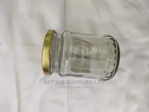 A Box of 48 Glass/Jam Jars- 230ml With Gold Lids