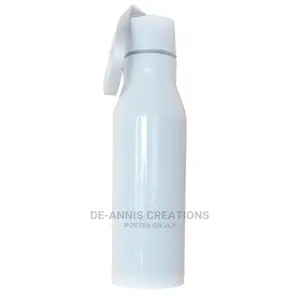 White Thermal Bottle Flat