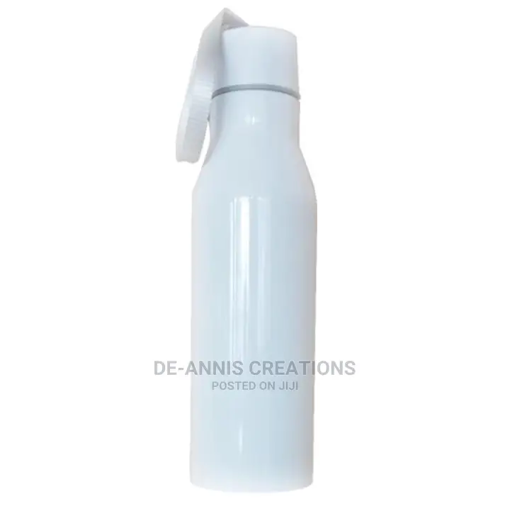 White Thermal Bottle Flat