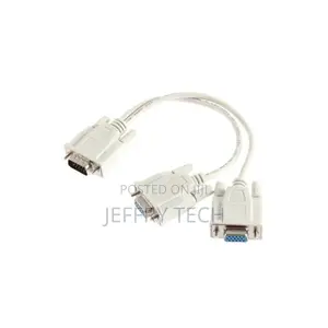 1 PC to 2 Way VGA SVGA Monitor Dual Video Graphic LCD TFT Y