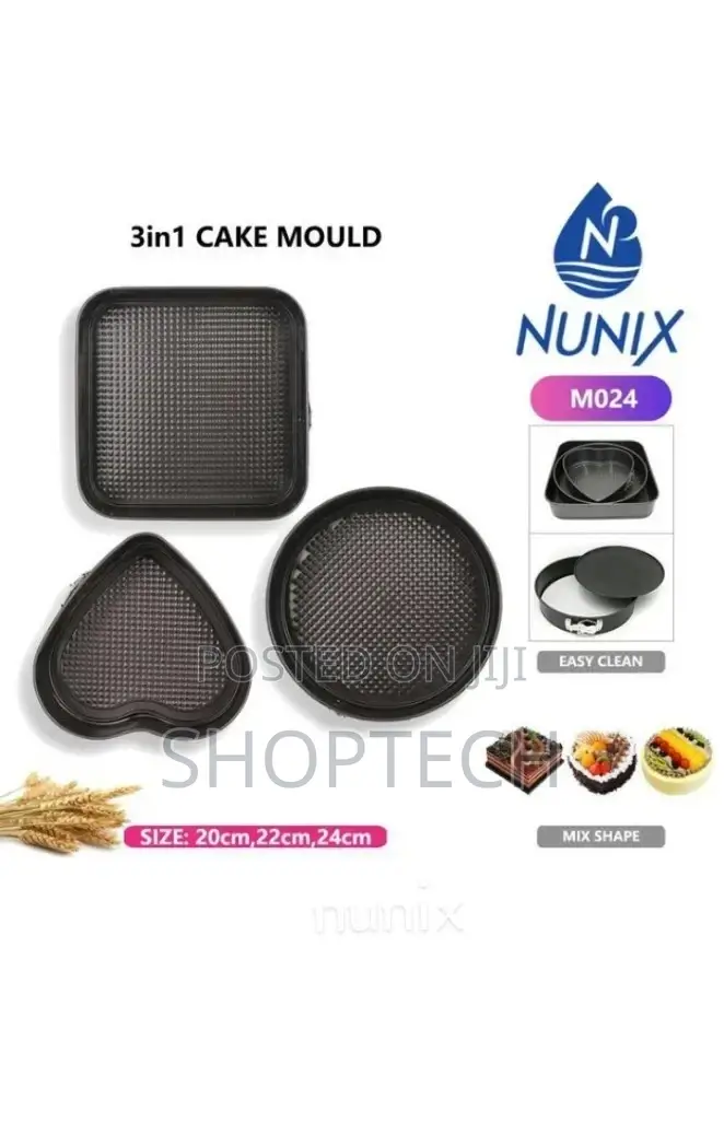 Cake Mould Mix, 20-22-24 NUNIX