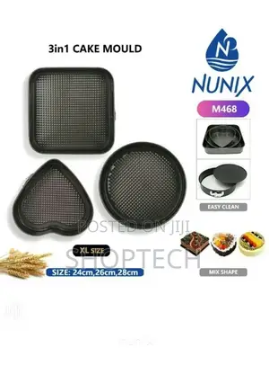 Nunix Cake Mould Mix, 24-26-28.
