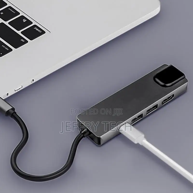 5 in 1 USB-C Adapter Dock Hub USB Type-C PD HDMI 4K 2x USB E