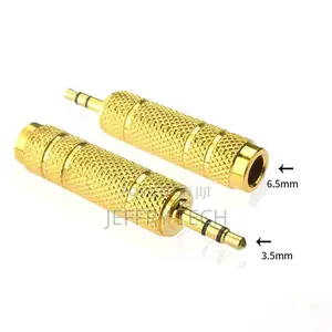 6.5 Mm Socket Female to 3.5 Mm Plug Male Stereo Audio Adapte