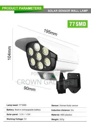 Motion Detection Outdoor Waterproof Solar Powered