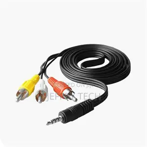 70CM 3.5MM Jack to 3 RCA Male Plug Adapter Audio Converter V