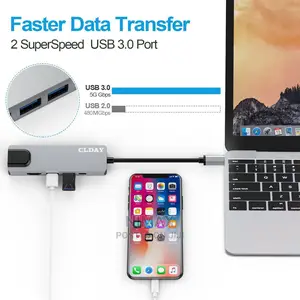 USB C Hub Multiport Adapter, 5-In-1