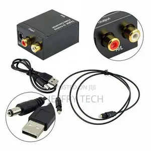 Pdtoweb Digital Optical Coax Toslink to Analog Converter RCA