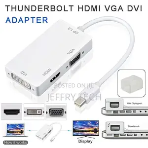 Mini Display Port DP Thunderbolt to HDMI VGA DVI Adapter For