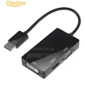 Durable 3-In-1 Adapter Displayport DP to HDMI/DVI/VGA Conver