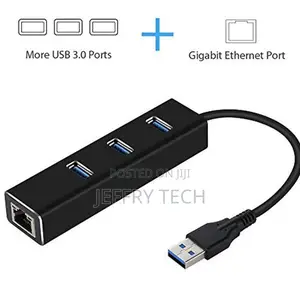 3 Ports USB 3.0 Gigabit Ethernet Lan RJ45 Network Adapter Hu