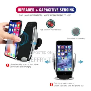 Automatic Clamping Wireless Car Charger Receiver Mount for I