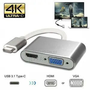 USB 3.1 Type-C to VGA 4K HDMI 2-In-1 Multiport Adapter UHD C