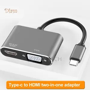 Neworld Smart Life USB 3.1 Type-C Male to 4kx2k HDMI VGA Fem