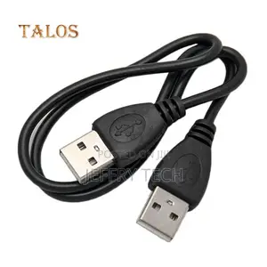 Black USB 2.0 Male to Male Extension Connector Adapter Cable