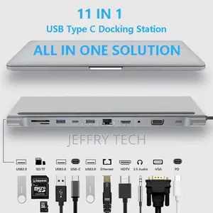 11 in 1 Usb Type C Hub Adapter Laptop Docking Station Hdmi V