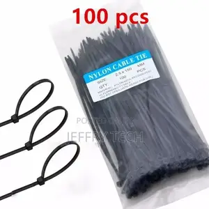 100pcs 2.5x100mm Self Locking Cable Tie Line Rope Organiser